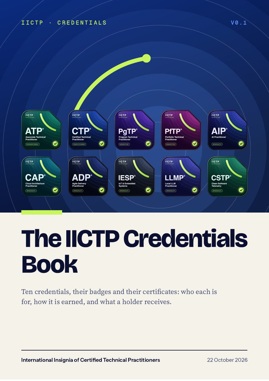 Cover of The IICTP Credentials Book