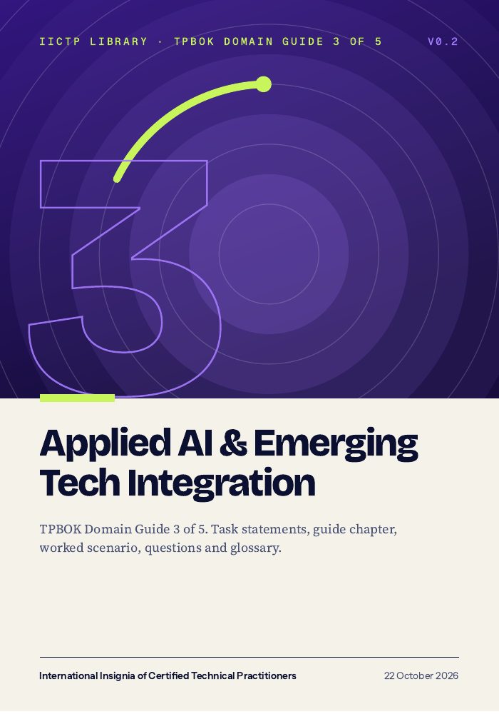 Cover of Domain Guide 3: Applied AI & Emerging Tech Integration