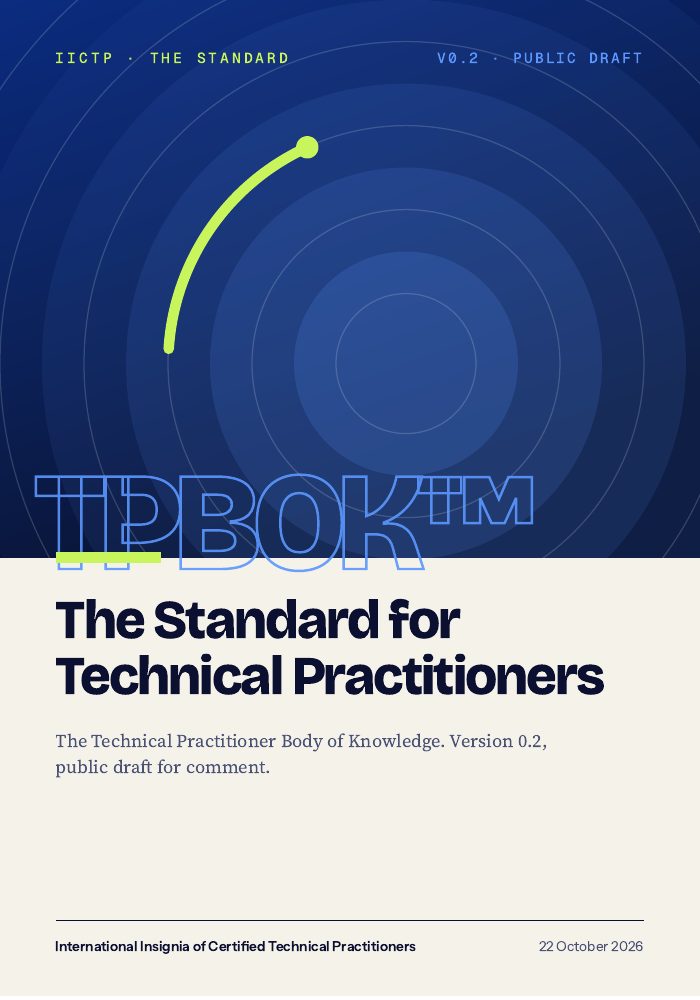 Cover of The Standard for Technical Practitioners (TPBOK™)